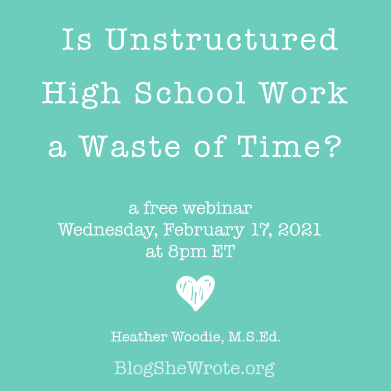 Webinar: Is Unstructured Work in High School a Waste of Time?